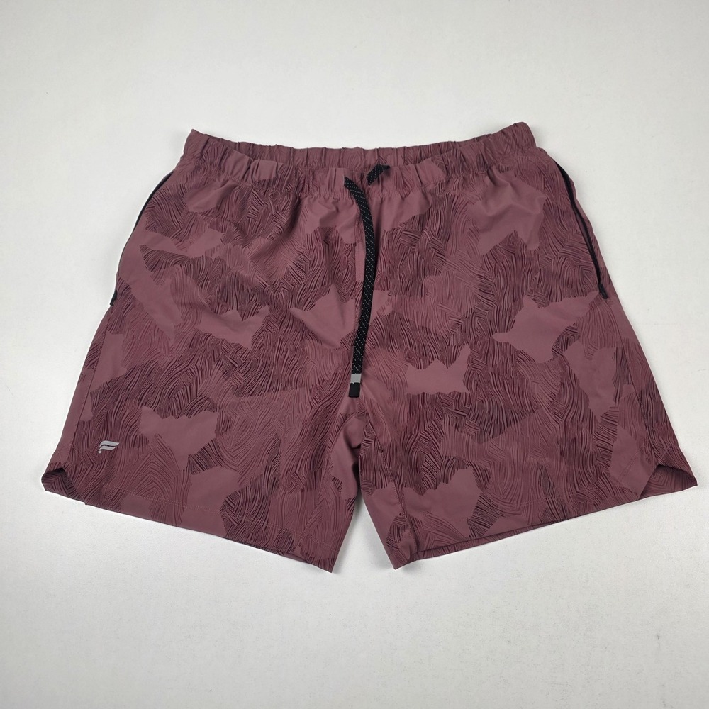 Fabletics Shorts Mens Medium Pink Camo Athletic Gym Training Running Workout
